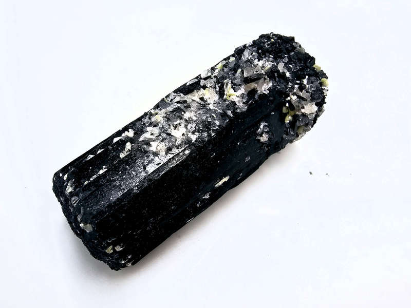 Black Tourmaline Rough I (142g) Quartz Inclusions
