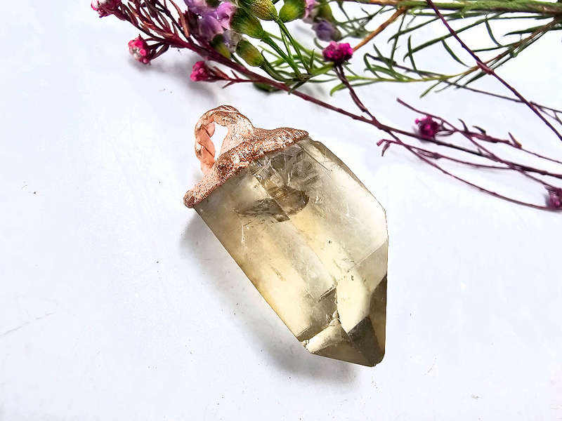 Congo Citrine Copper Pendant