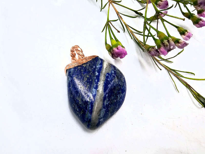 Lapis Lazuli Copper Pendant