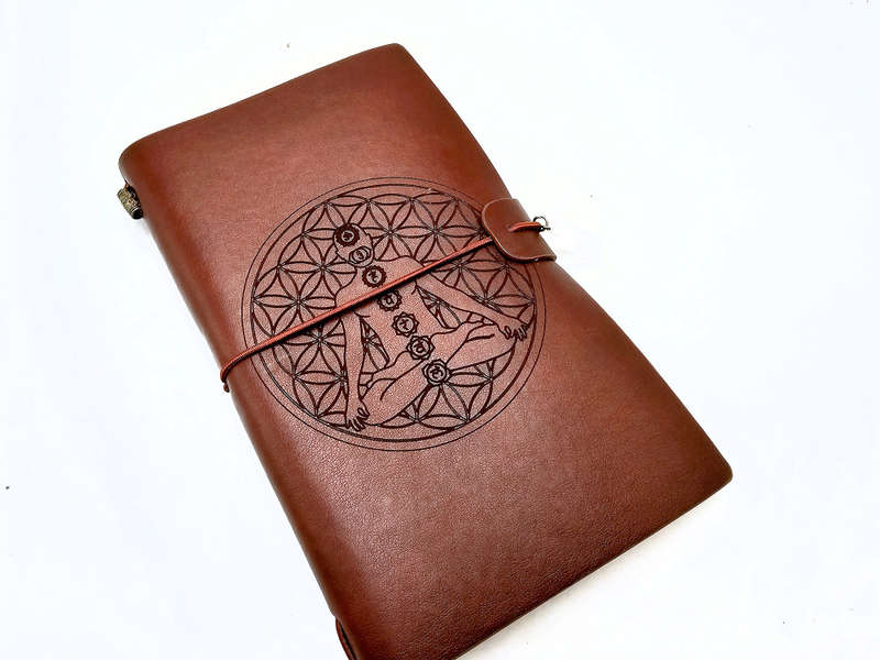 Meditation Chakra Journal Brown  (20x12cm)
