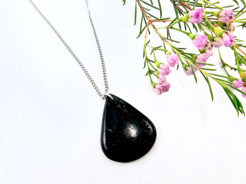 Nuummite Drop Necklace
