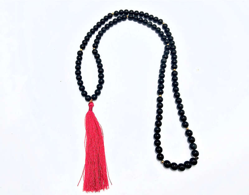 Rainbow Obsidian Mala Necklace
