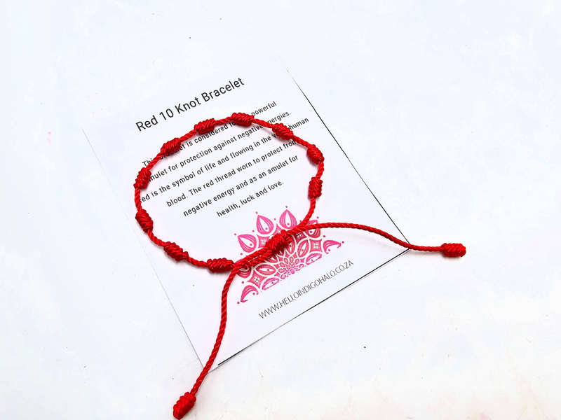 10 Knot Bracelet Red