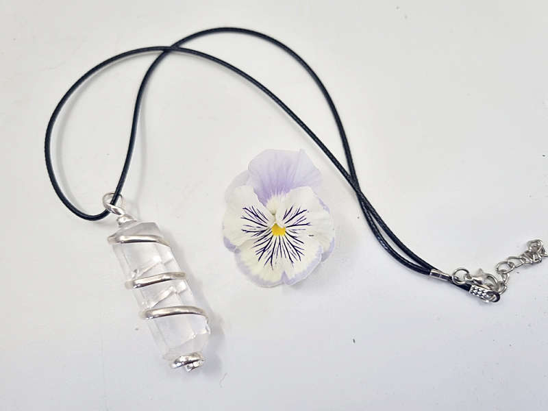 *Clear Quartz Spiral pendant