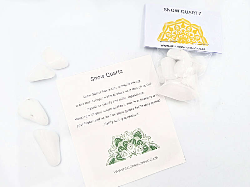 Mini Snow Quartz tumble stones Mini's