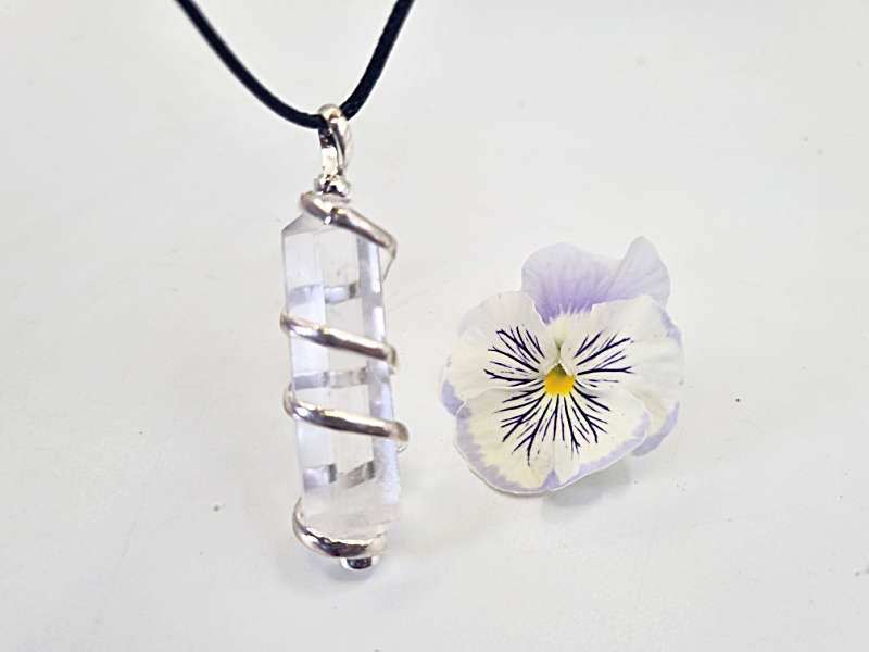 *Clear Quartz Spiral pendant