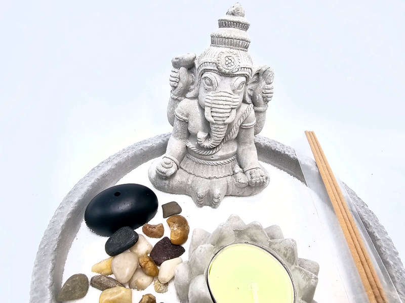 Ganesha Zen Garden Round (18cm)