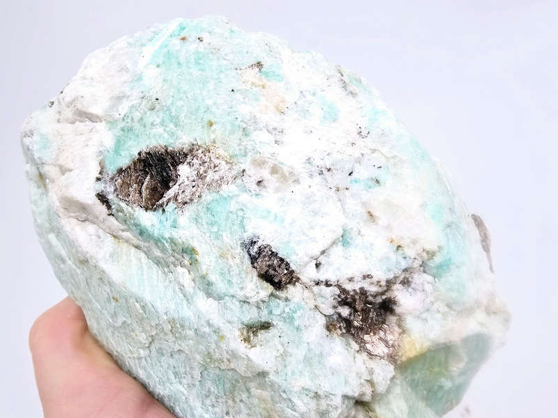 Amazonite Rough Chunk C (1.48kg) Mica