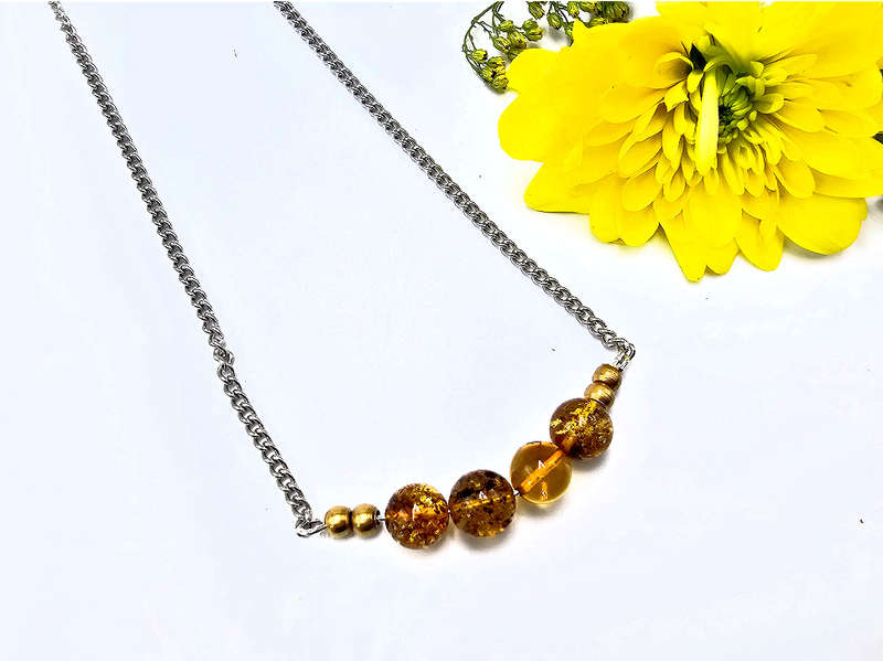 Amber Bead Necklace