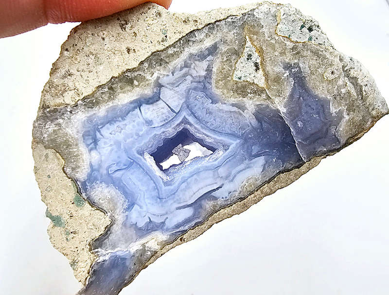 Blue Lace Agate Drusy - Semi Polished D (142g)