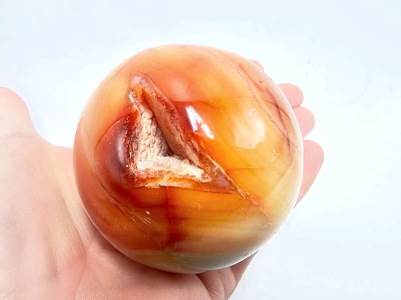 Carnelian Agate Sphere B (456g) Vug