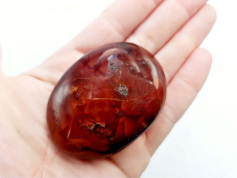 Carnelian Palm Stone C (110g)