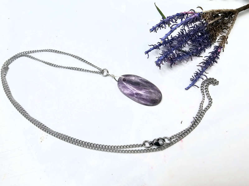 Charoite Necklace Oval Large