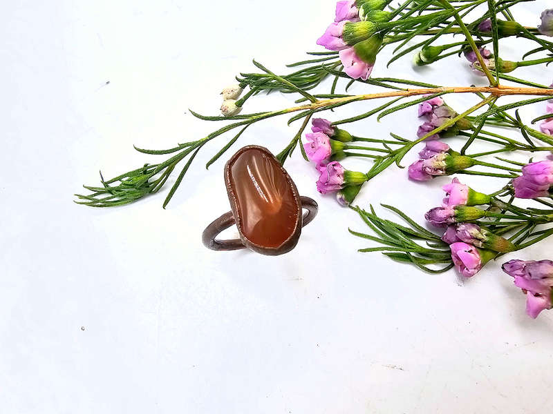 Copper Ring Carnelian (M)