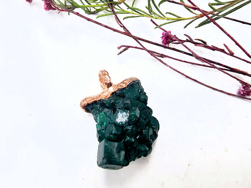 Dioptase Copper Pendant (10g)