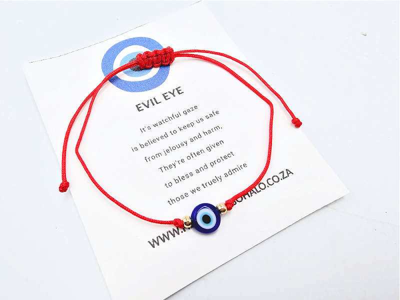Evil Eye String Bracelet (Red)
