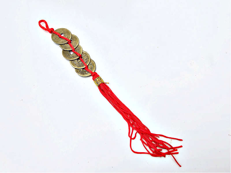 Five Hanging Chinese Lucky Coins