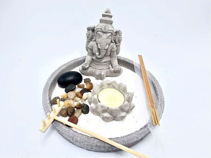 Ganesha Zen Garden Round (18cm)