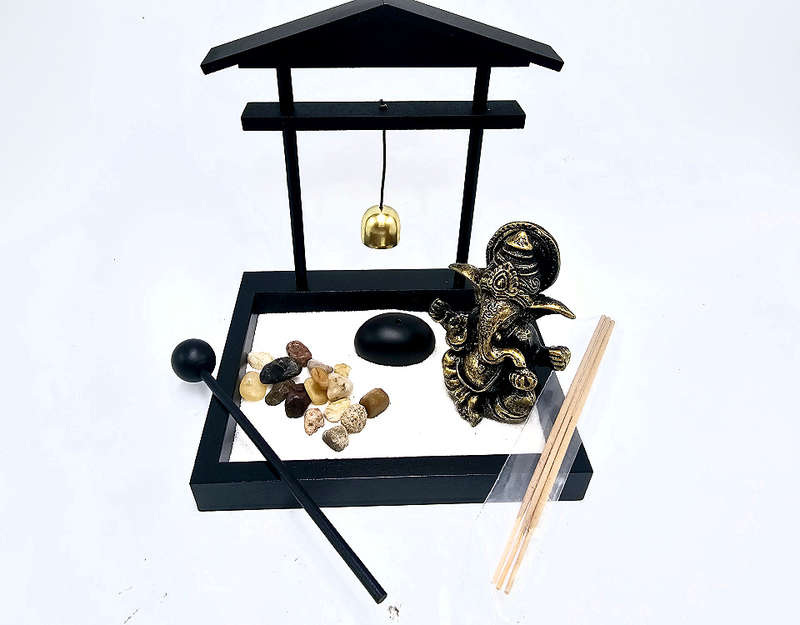 Ganesha Zen Garden with Bell (14cm)