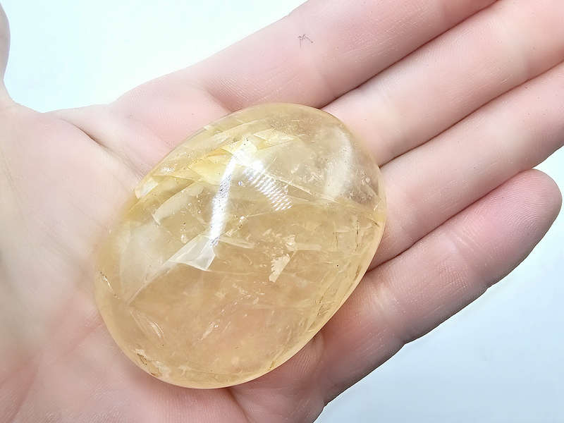 Hematoid Quartz Palm Stone (Golden Healer) E (85g)