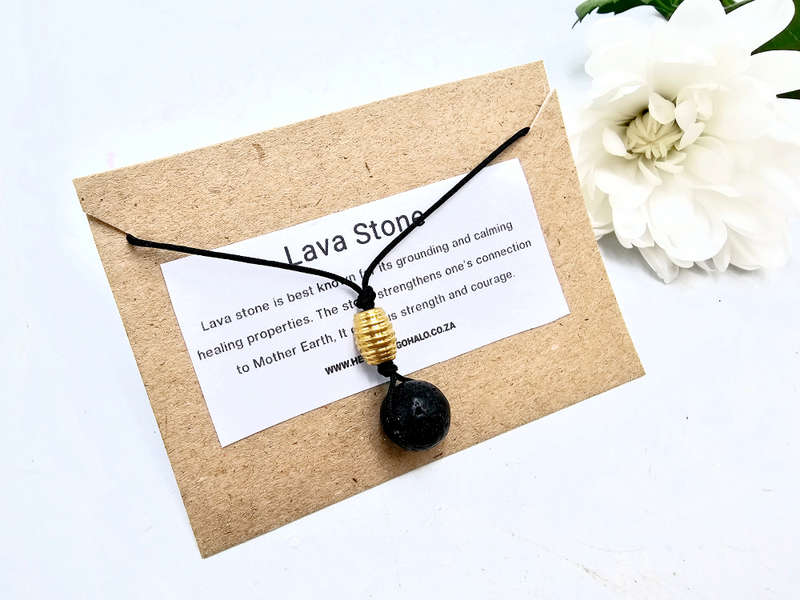 Lava Stone Choker Sphere Necklace (10mm)