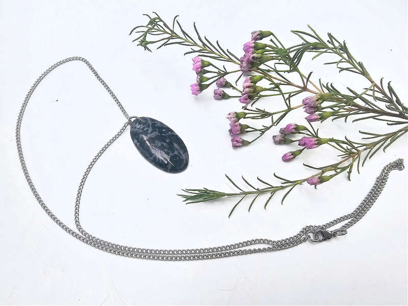 Merlinite (Gabbro) Necklace Oval