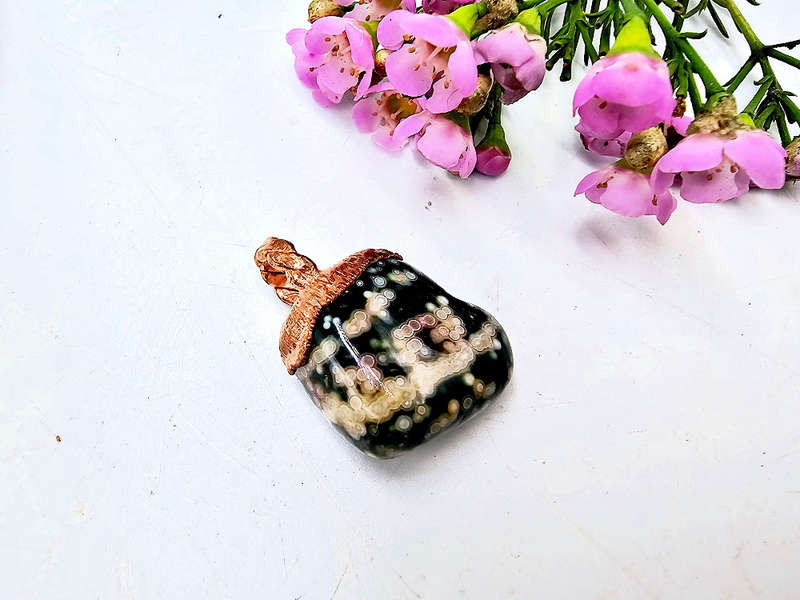 Ocean Jasper Copper Pendant