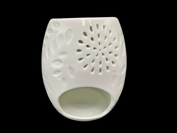Oil Burner Ceramic Flower Burst (12cm)
