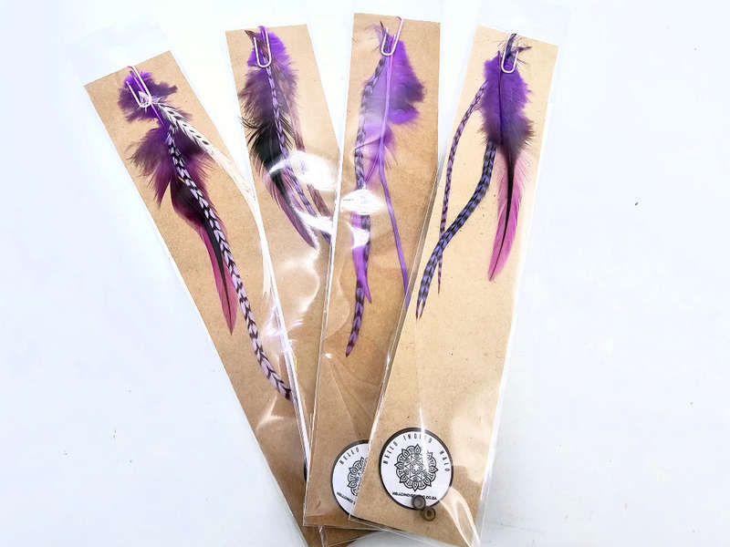 Hair Feather Extensions - Purple