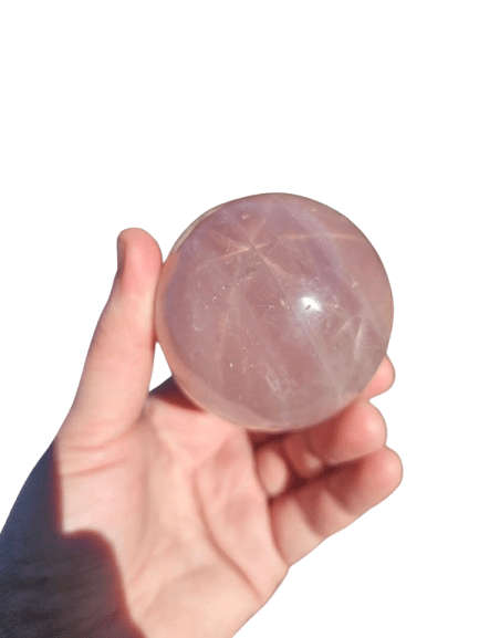 Rose Quartz Sphere B (434g) Asterism Star