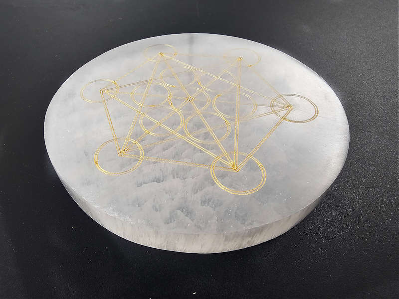 Selenite Charging Plate Round (10cm) Metatron