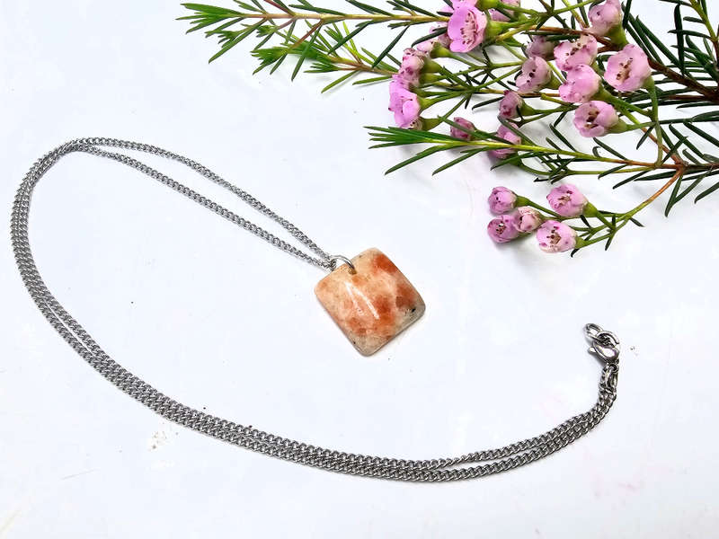 Sunstone Necklace Square