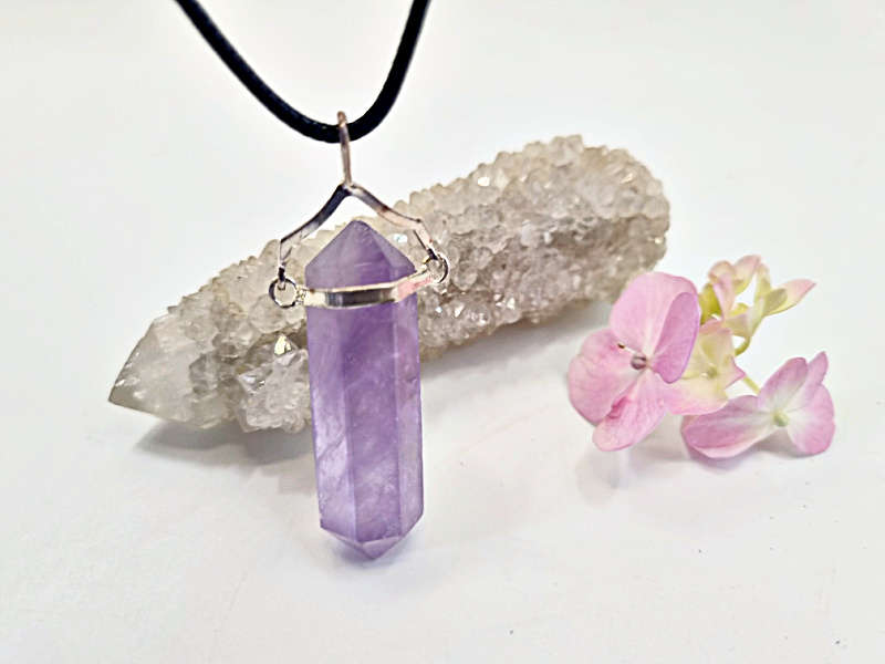 Amethyst Point Necklace Swivel
