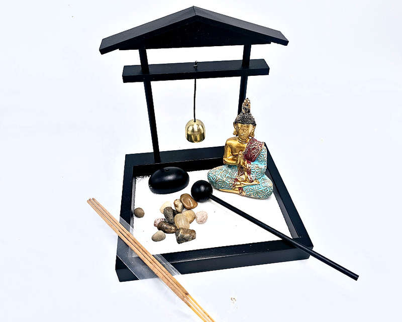 Thai Buddha Zen Garden with Bell (14cm)