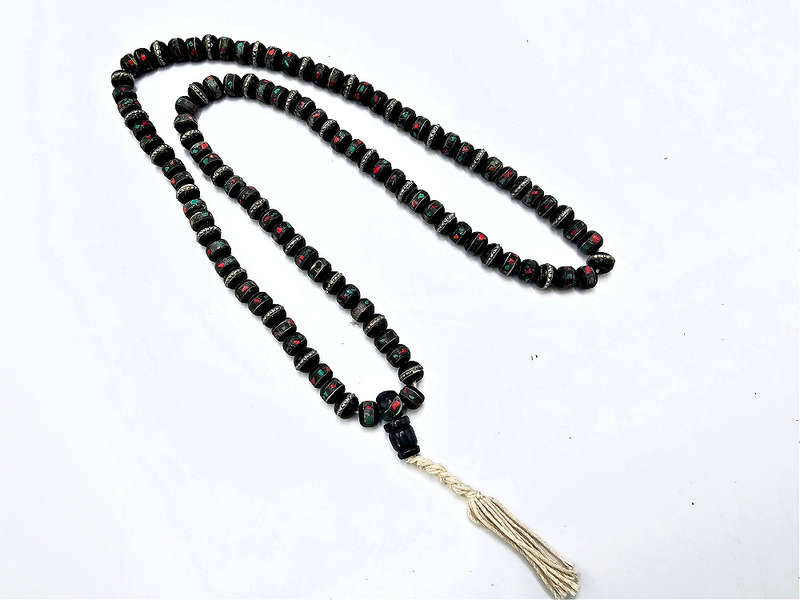 Tibetan Yak Mala Necklace Black