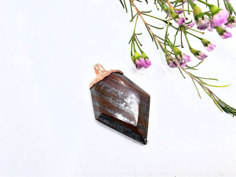 Tiger Iron Copper Pendant
