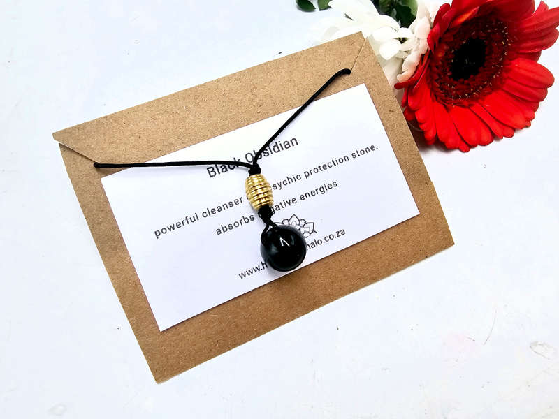 Black Obsidian Choker Sphere Necklace (10mm)