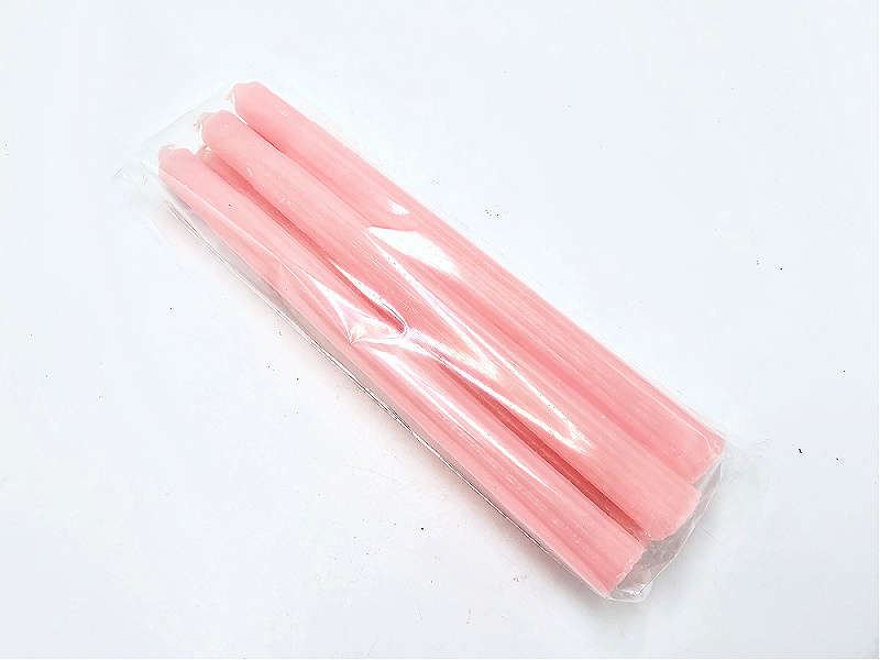 Pink Candles Solid 25cm - Pack of 6 (Love)