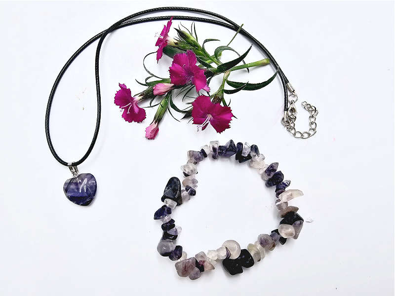 Rainbow Fluorite Jewellery Gift Set (Manifesting)
