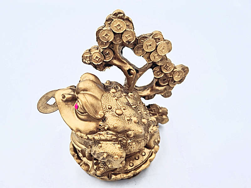 Golden Money Frog with Money Tree (Wealth &amp; Abundance)