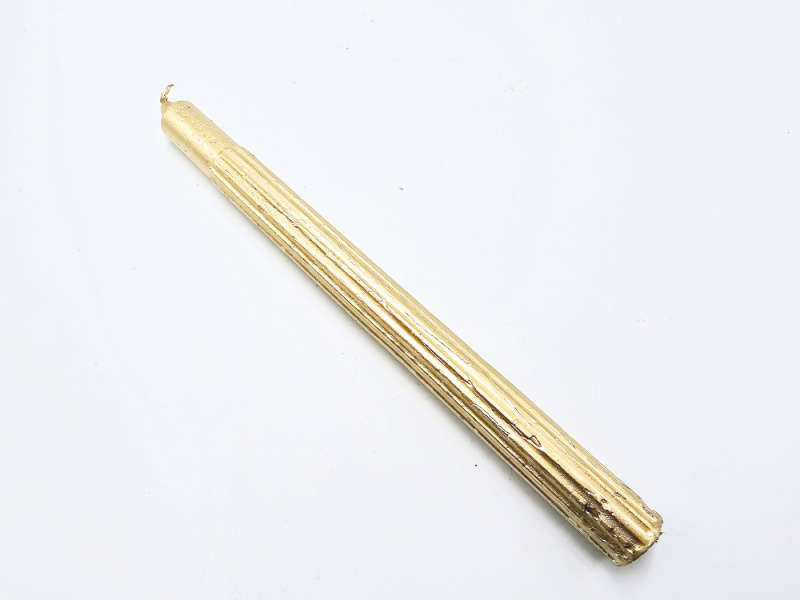Gold Candles Dipped 25cm - Single (Prosperity)