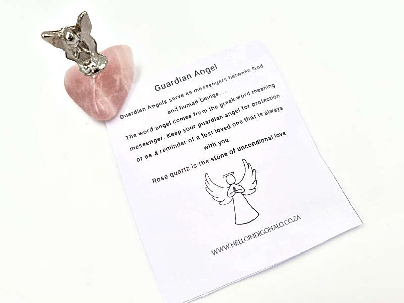 Guardian Angel Rose Quartz stone