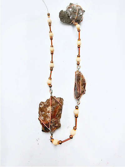Petrified Wood, Apophylite &amp; Geode Mobile