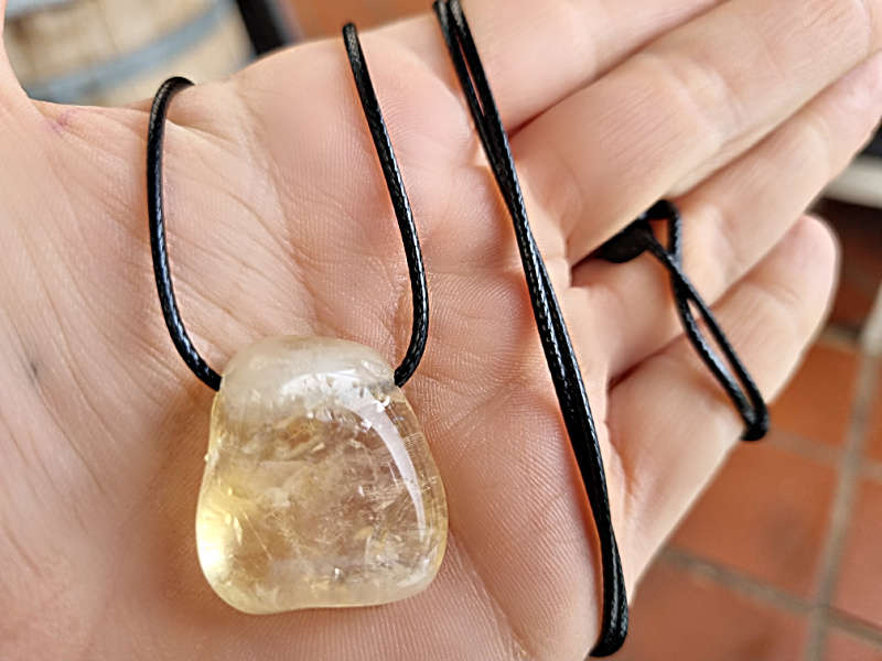Citrine Tumbled Stone Necklace (Success)