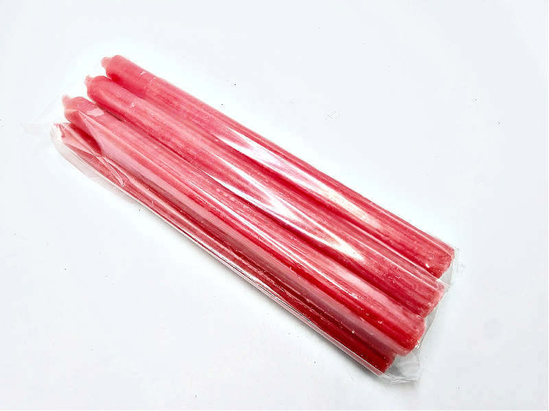 Red Candles Solid 25cm - Pack of 6 (Passion)