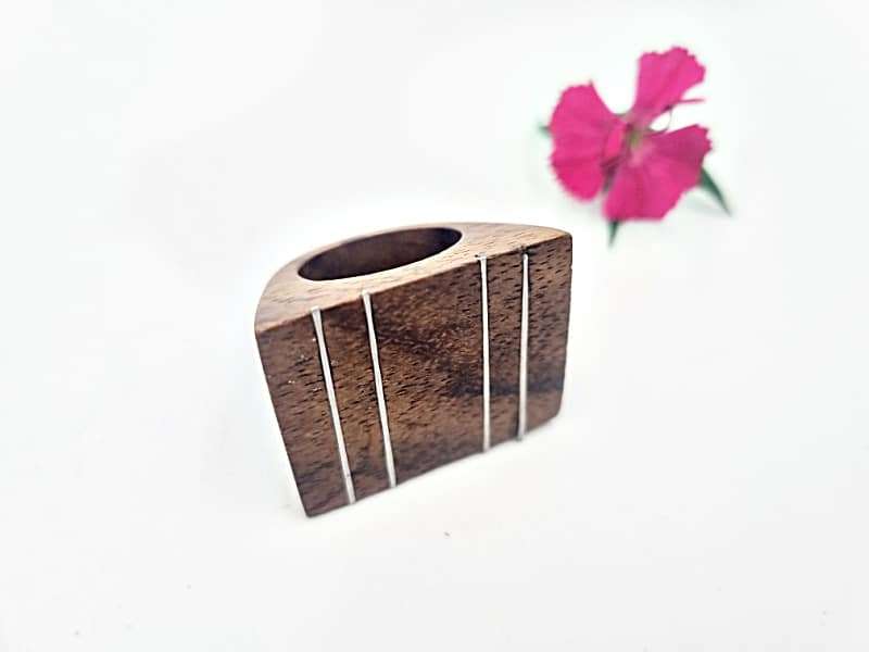 Wooden Rings With Silver Linings - (Duplicate Imported from WooCommerce)