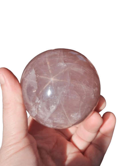 Rose Quartz Sphere A (474g) Asterism Star