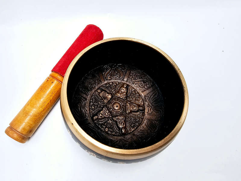 Black Mantra Singing Bowl Medium B