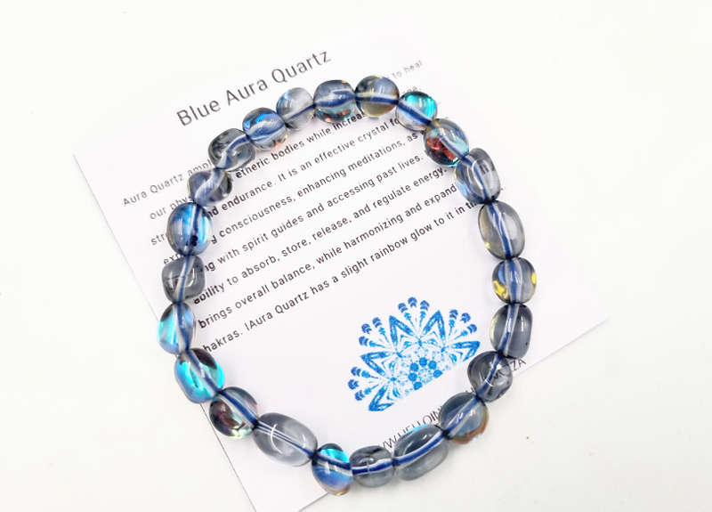 Mermaid Aura Gemstone Nugget Bangle
