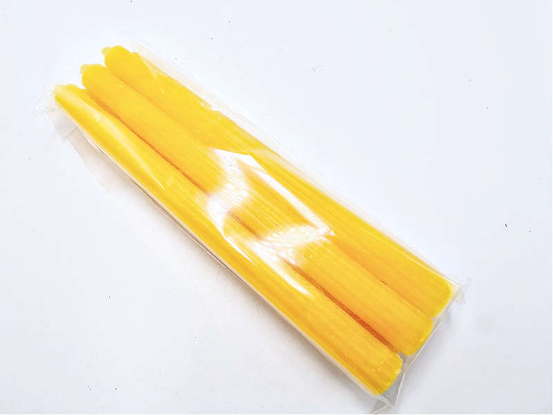 Yellow Candles Solid 25cm - Pack of 6 (Positivity)